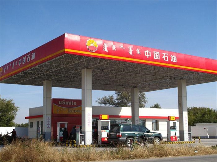鄂尔多斯加油站钢结构网架案例1
